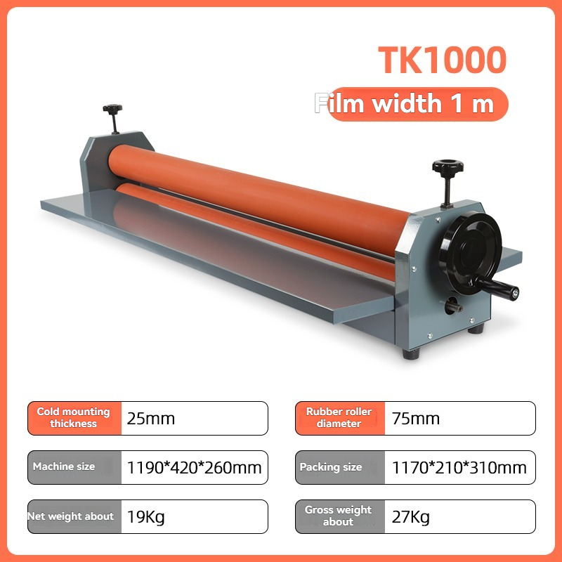 Laminator Cold Roll - TK1000 Laminasyon Manuel Soğuk Laminasyon Makinesi