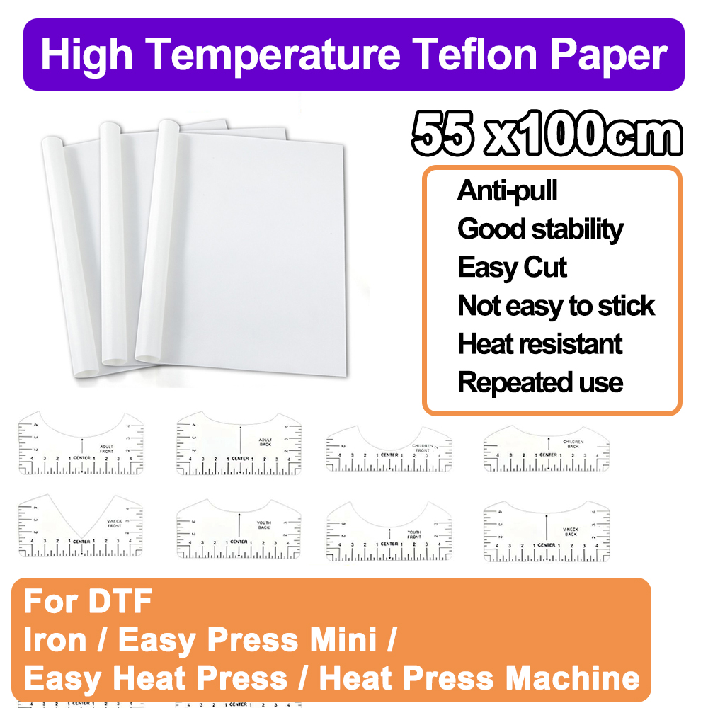 Heat Press Teflon Sheet - Teflonning Yüksek Sıcaklığa Dayanıklı Kağıt DTF