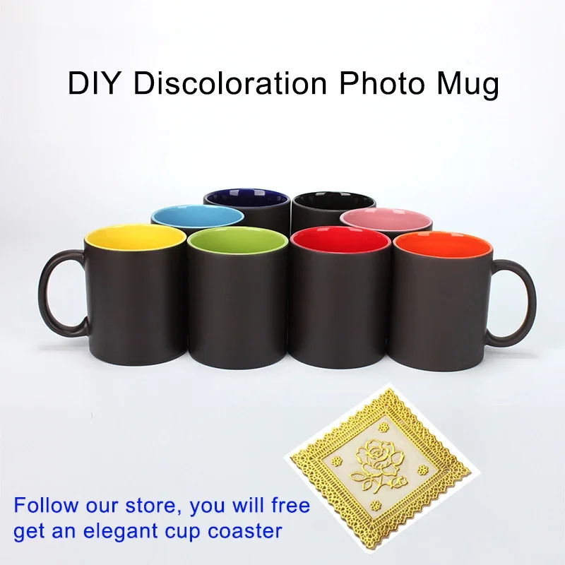 Sublimation Mug Blank - DIY fotoğraf siyah kupa sihirli renk