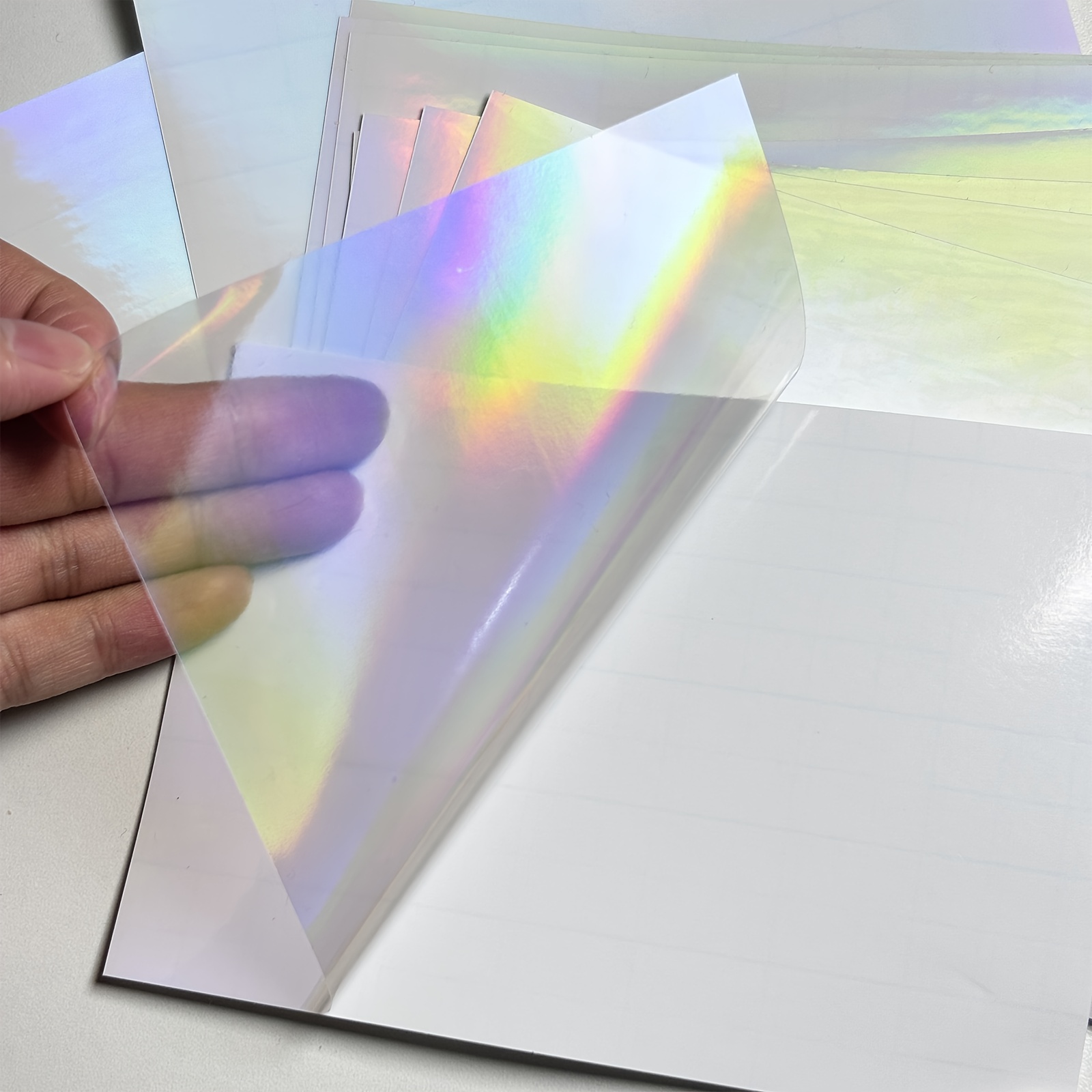 Laminator Cold Roll - 50 Yaprak A6 Boyutu Holografik Gökkuşağı
